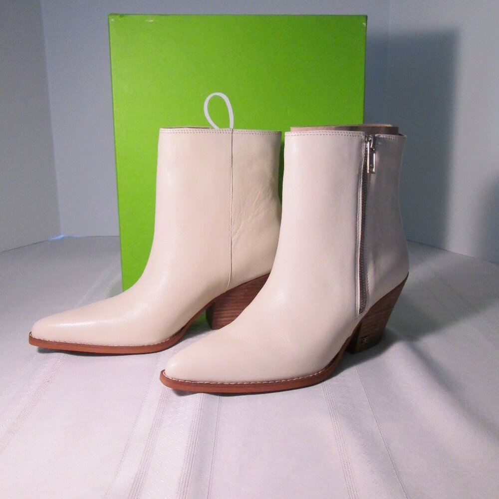 Sam Edelman Jane Bootie Ivory Leather Sz 9.5M NIB